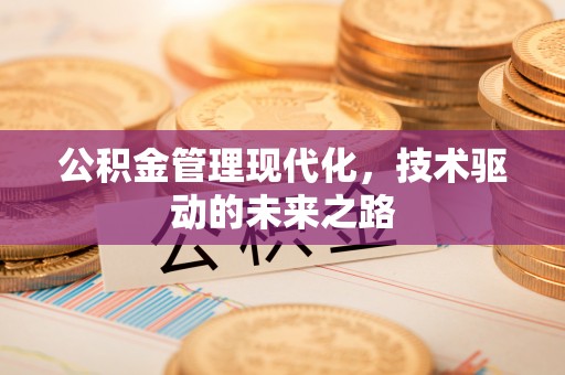 衢州公积金管理现代化，技术驱动的未来之路